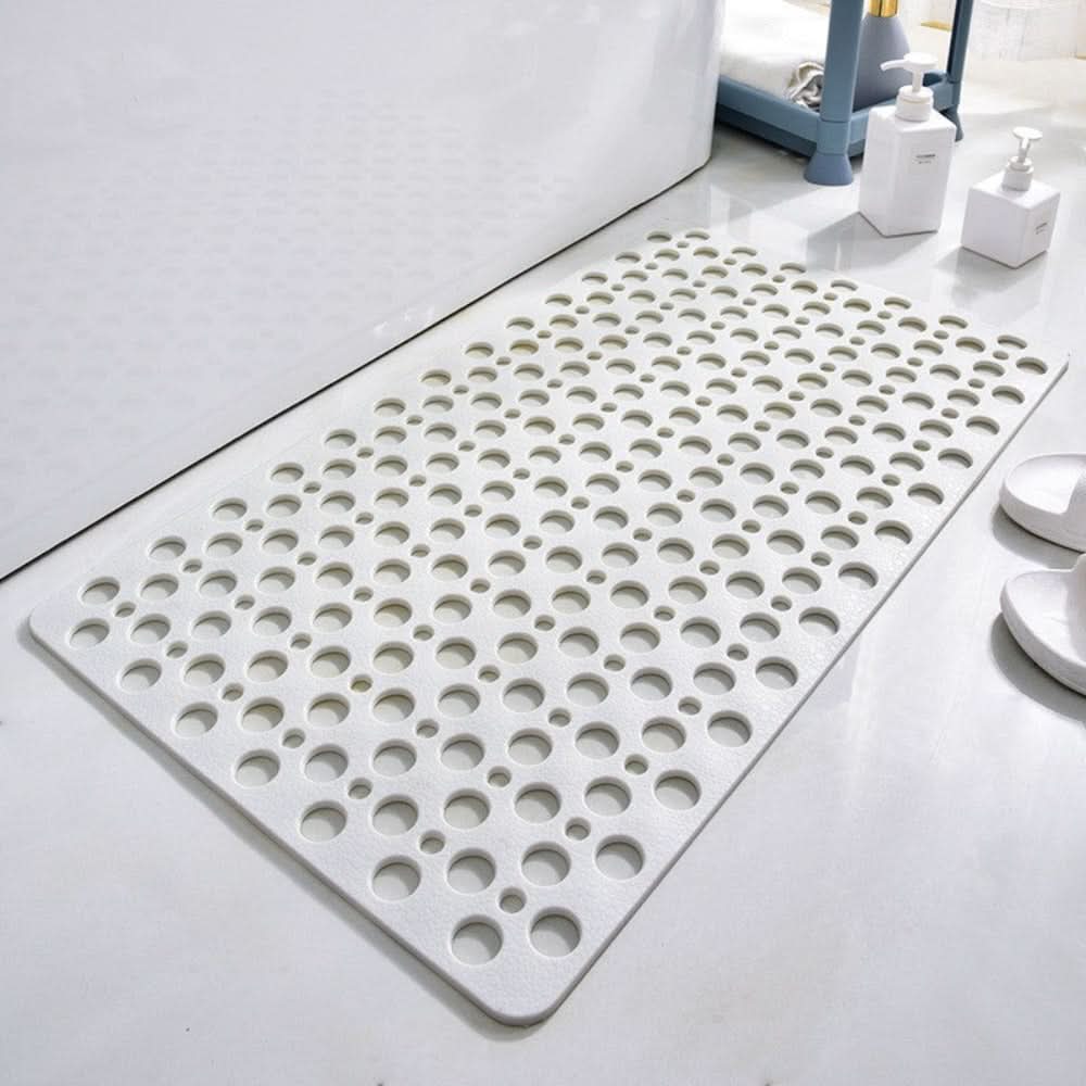 Non-Slip Shower Mat with Suction Cups and Drain Holes Anti-Slip Bathtub Mat Quick-Drying Washable PVC Bath Mat for Shower and Tub