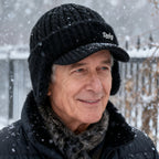 Winter Trapper Hat with Ear Flaps Knit Beanie Cap with Visor Fleece Lined Warm Cold Weather Hat for Men and Women