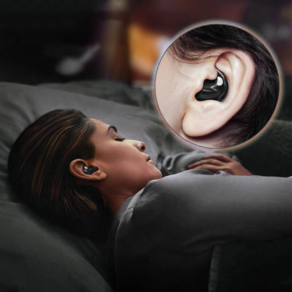 Wireless Bluetooth Earbuds Invisible In-Ear Noise Cancelling Sleep Earphones with Touch Control and Charging Case