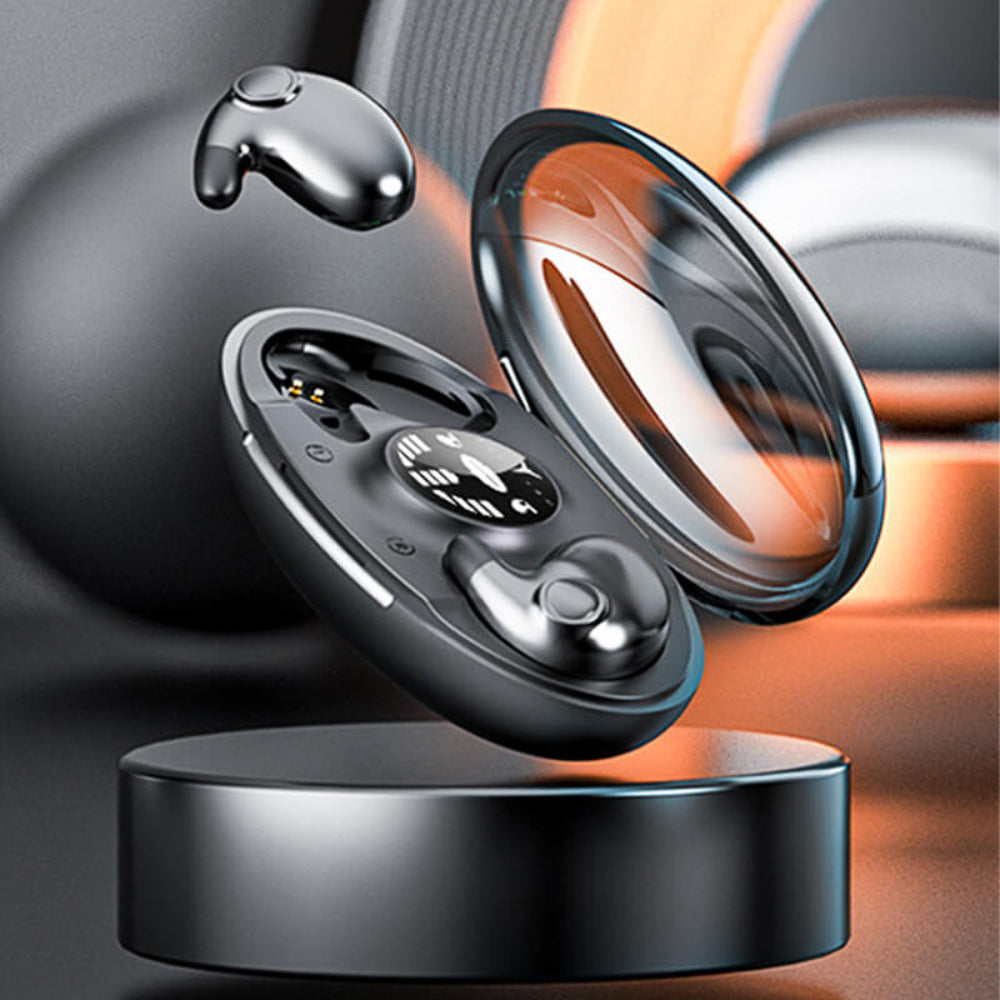 Wireless Bluetooth Earbuds Invisible In-Ear Noise Cancelling Sleep Earphones with Touch Control and Charging Case