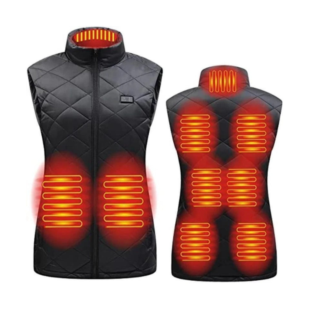 Women's Heated Vest USB Powered Electric Heating Gilet Slim Fit Lightweight Winter Vest with Adjustable Heat Levels for Outdoor
