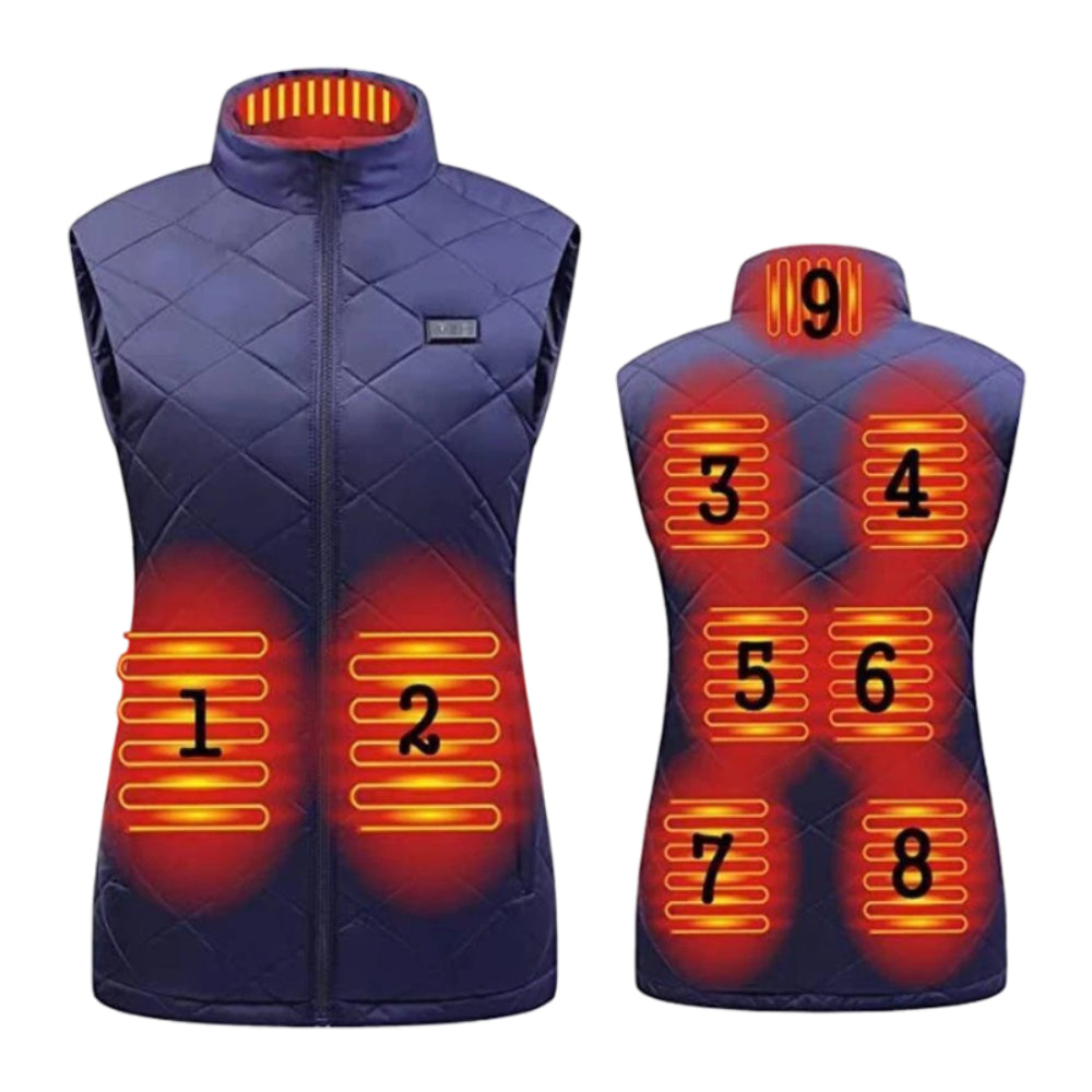 Women's Heated Vest USB Powered Electric Heating Gilet Slim Fit Lightweight Winter Vest with Adjustable Heat Levels for Outdoor