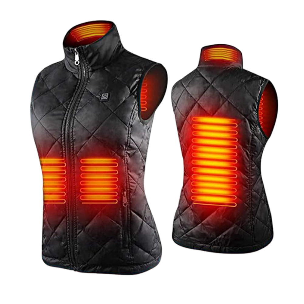 Women's Heated Vest USB Powered Electric Heating Gilet Slim Fit Lightweight Winter Vest with Adjustable Heat Levels for Outdoor