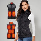 Women's Heated Vest USB Powered Electric Heating Gilet Slim Fit Lightweight Winter Vest with Adjustable Heat Levels for Outdoor