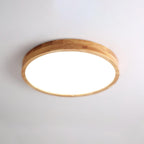 Scandinavian Wood Flush Mount Ceiling Light With Dimmable Remote — Harbor Light Co.
