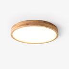 Scandinavian Wood Flush Mount Ceiling Light With Dimmable Remote — Harbor Light Co.