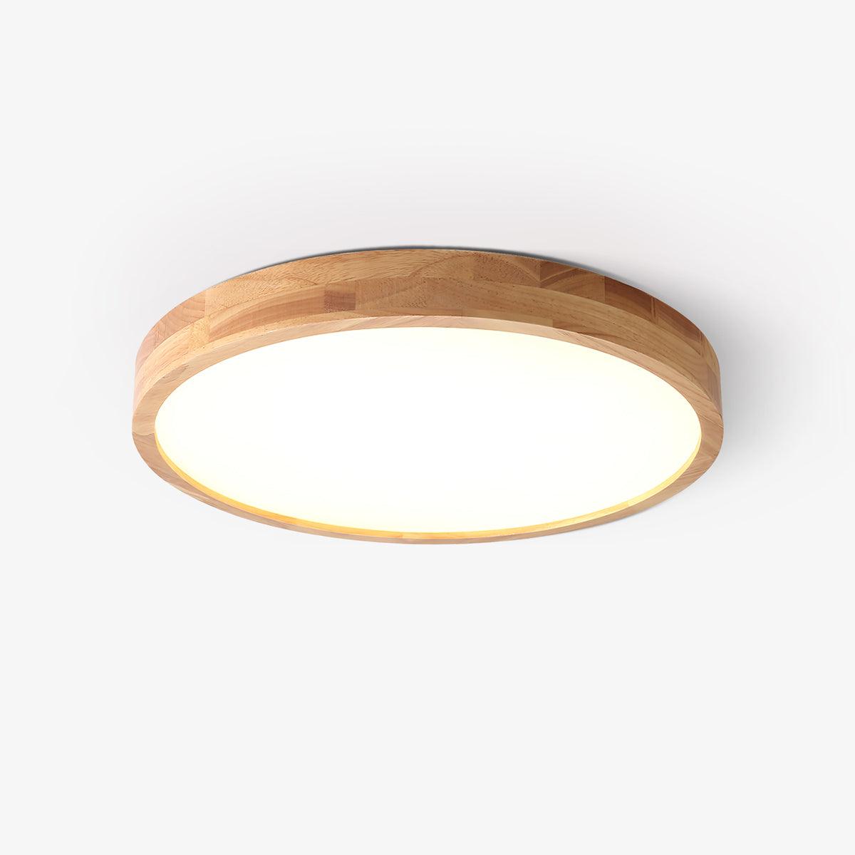 Scandinavian Wood Flush Mount Ceiling Light With Dimmable Remote — Harbor Light Co.