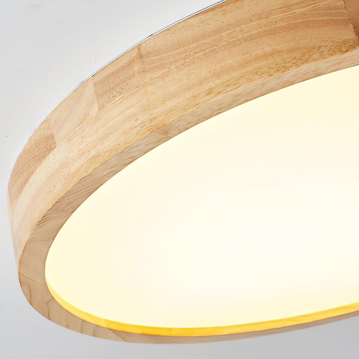 Scandinavian Wood Flush Mount Ceiling Light With Dimmable Remote — Harbor Light Co.
