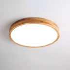 Scandinavian Wood Flush Mount Ceiling Light With Dimmable Remote — Harbor Light Co.