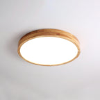 Scandinavian Wood Flush Mount Ceiling Light With Dimmable Remote — Harbor Light Co.