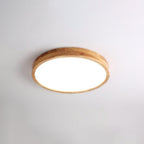 Scandinavian Wood Flush Mount Ceiling Light With Dimmable Remote — Harbor Light Co.