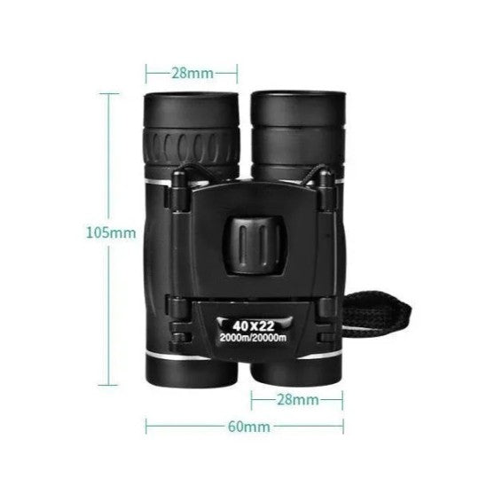 Compact HD Binoculars for Adults Pocket Folding Binoculars with Wide Field of View for Bird Watching Hiking Concerts and Travel