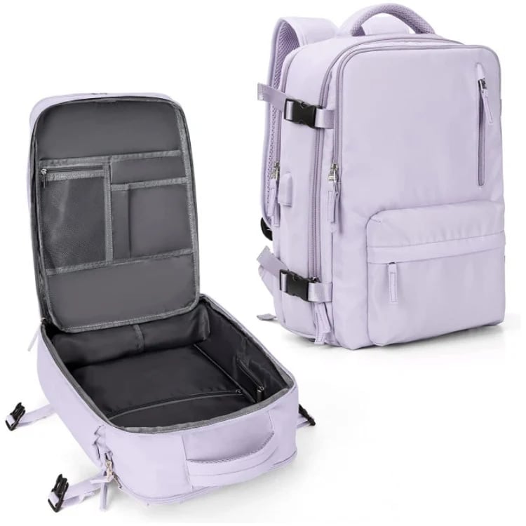 Large Travel Backpack for Women Waterproof Carry On Hiking Backpack with USB Charging Port Shoe Compartment and Wet Dry Pocket