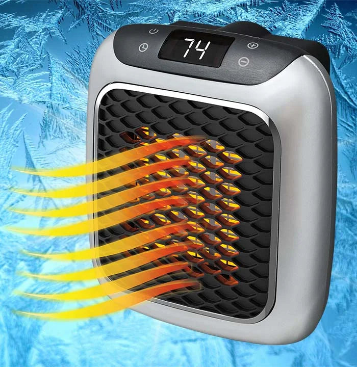 Portable Plug In Wall Outlet Space Heater Ceramic Mini Heater with Timer Thermostat and Tip Over Protection