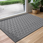 Absorbent Non Slip Door Mat with Woven Pattern for Indoor and Outdoor Entrance
