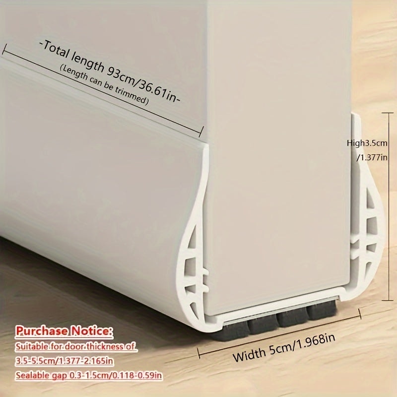Adjustable Double Sided Door Draft Stopper with Brush Seal for Interior Doors