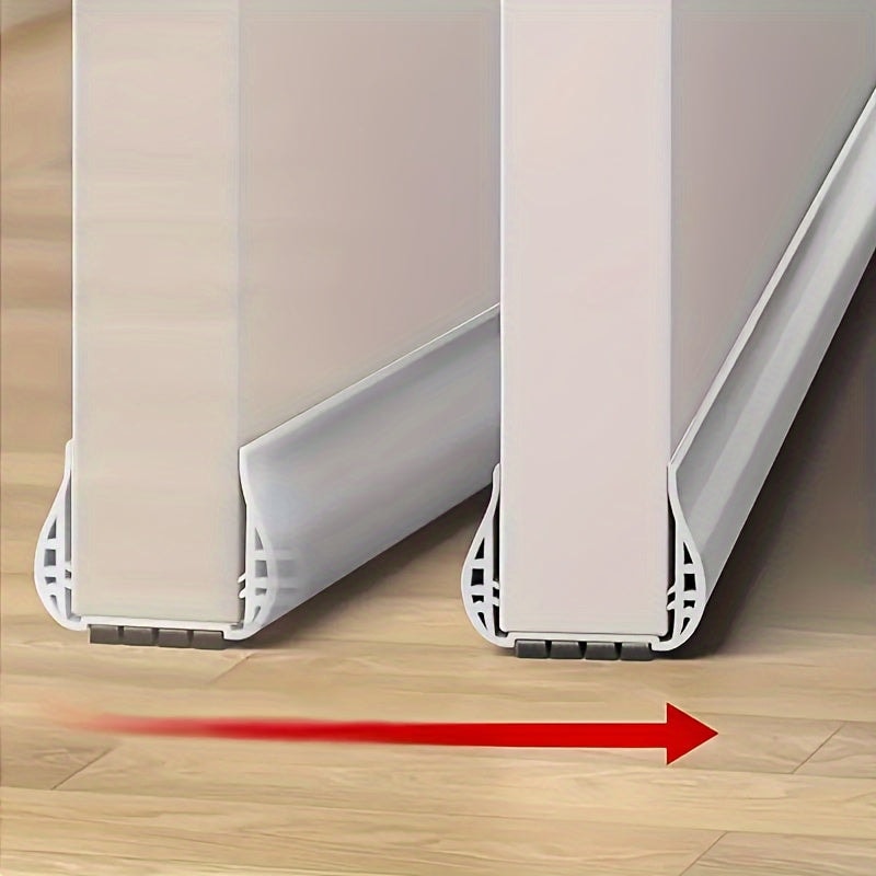 Adjustable Double Sided Door Draft Stopper with Brush Seal for Interior Doors
