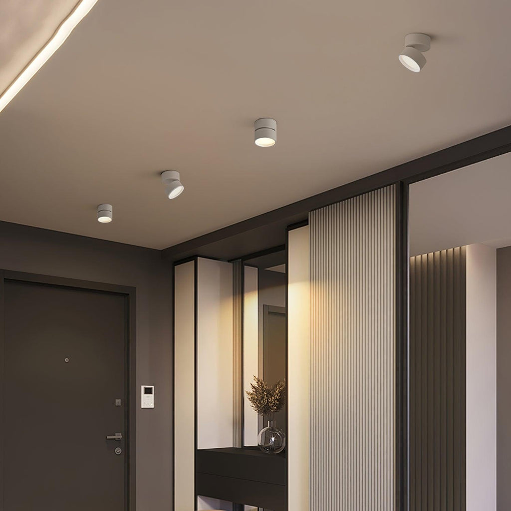 Adjustable Surface Mounted LED Ceiling Spotlight with Rotating Head