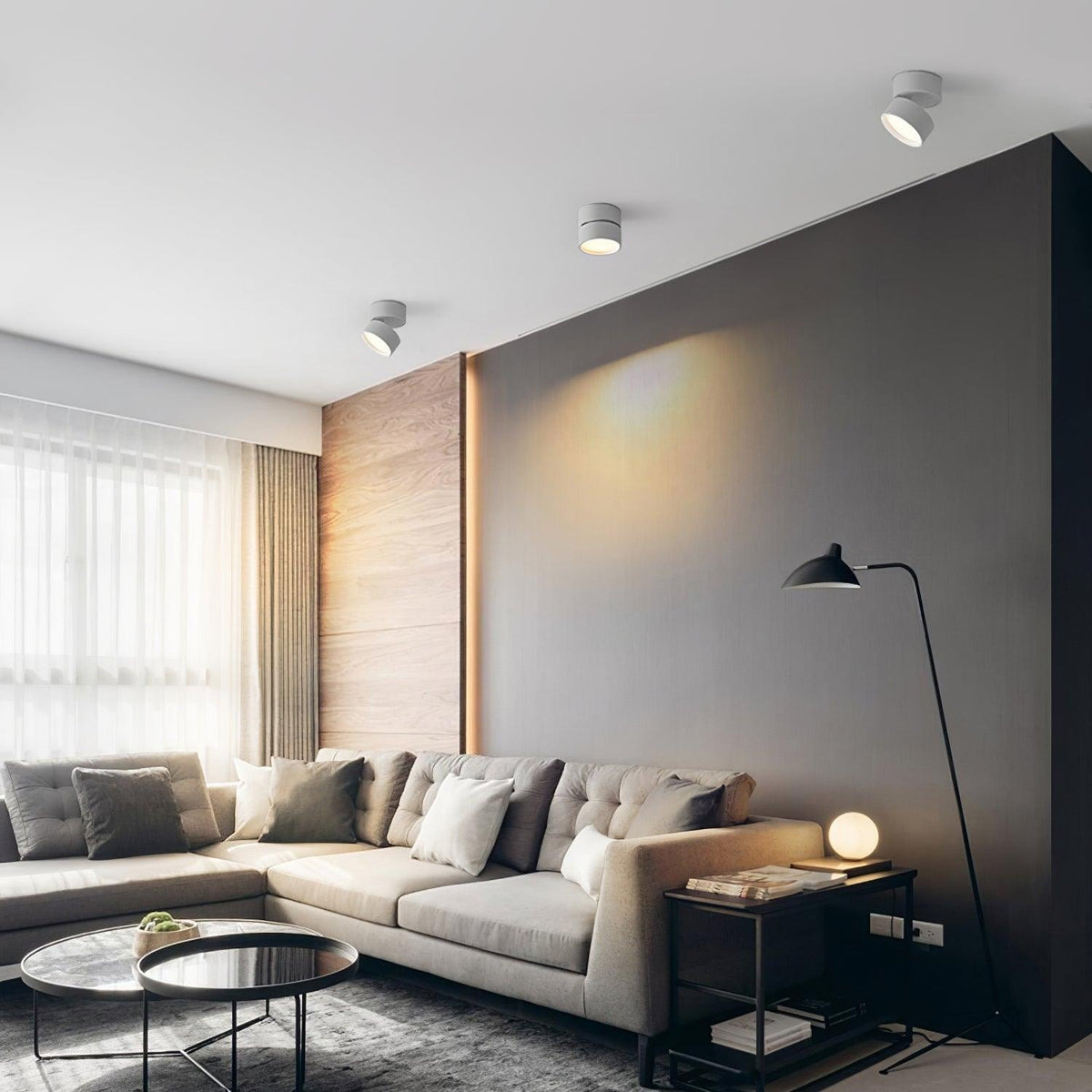 Adjustable Surface Mounted LED Ceiling Spotlight with Rotating Head