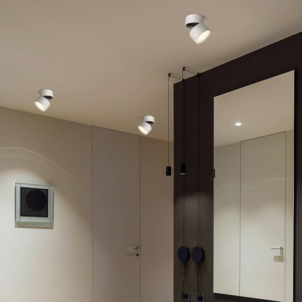 Adjustable Surface Mounted LED Ceiling Spotlight with Rotating Head