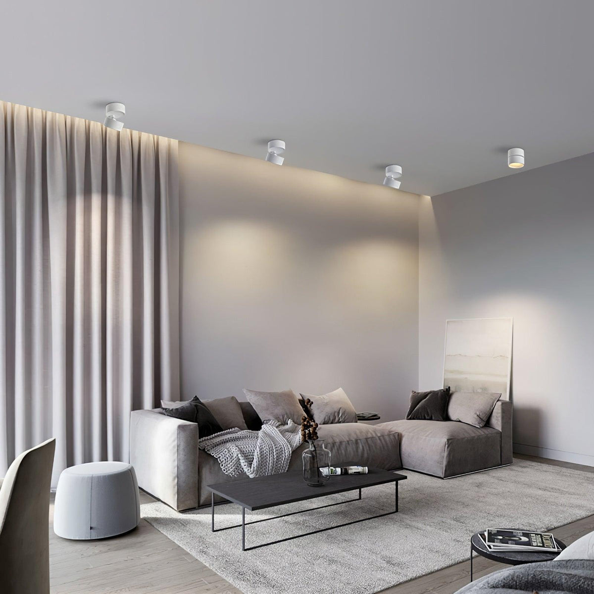 Adjustable Surface Mounted LED Ceiling Spotlight with Rotating Head