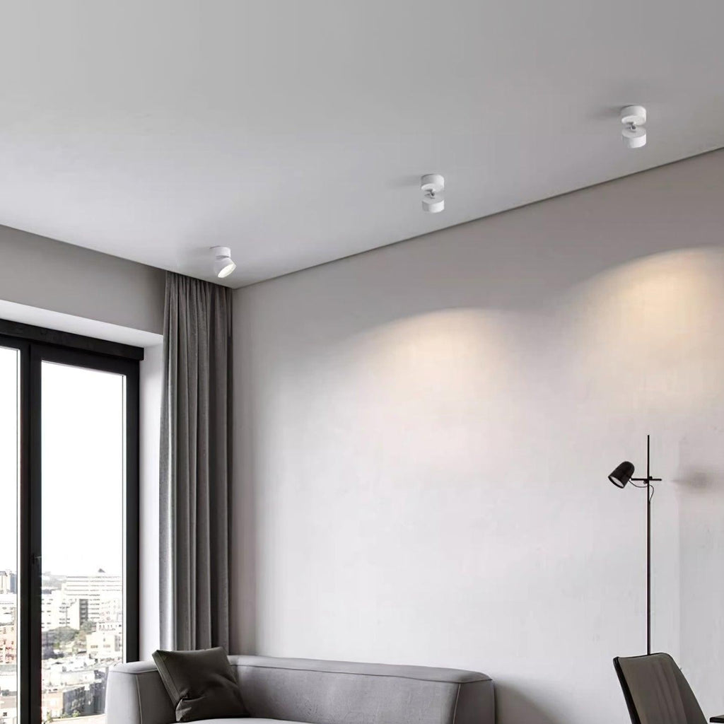 Adjustable Surface Mounted LED Ceiling Spotlight with Rotating Head