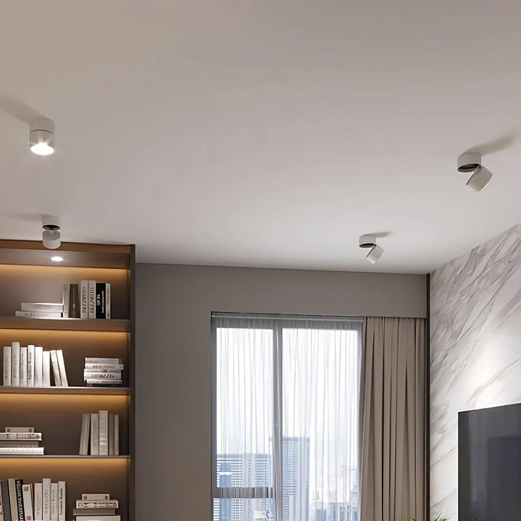 Adjustable Surface Mounted LED Ceiling Spotlight with Rotating Head