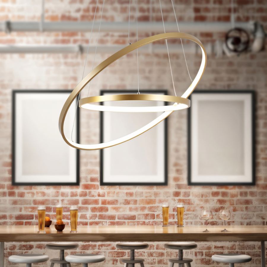 Modern Ring Chandelier Pendant Light with Adjustable Cables