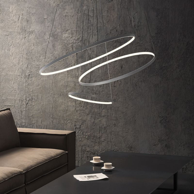 Modern Ring Chandelier Pendant Light with Adjustable Cables