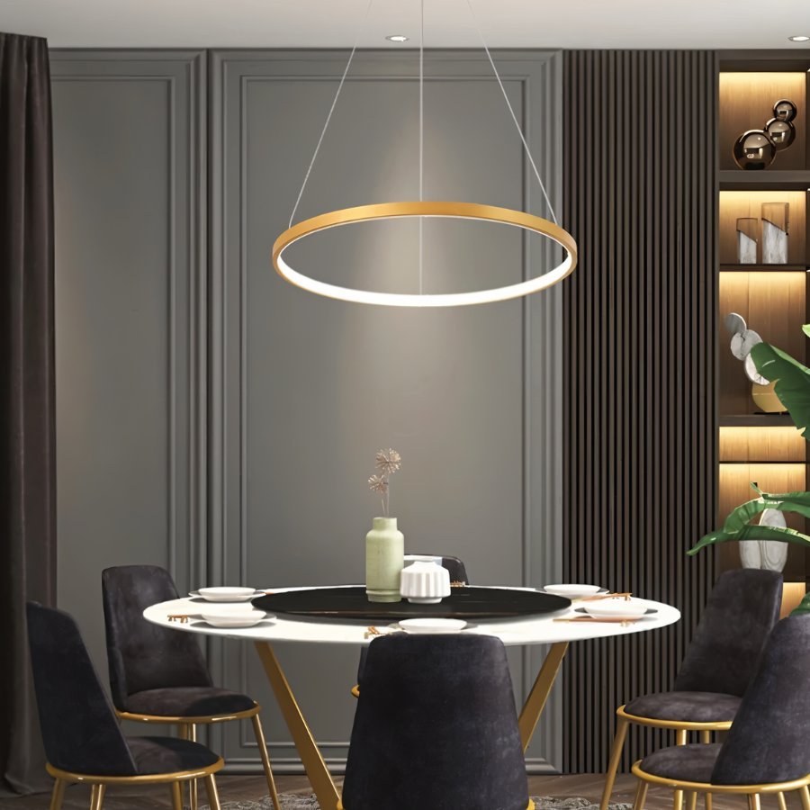 Modern Ring Chandelier Pendant Light with Adjustable Cables