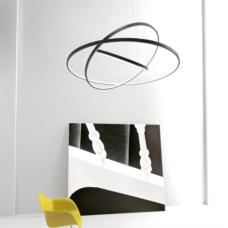 Modern Ring Chandelier Pendant Light with Adjustable Cables