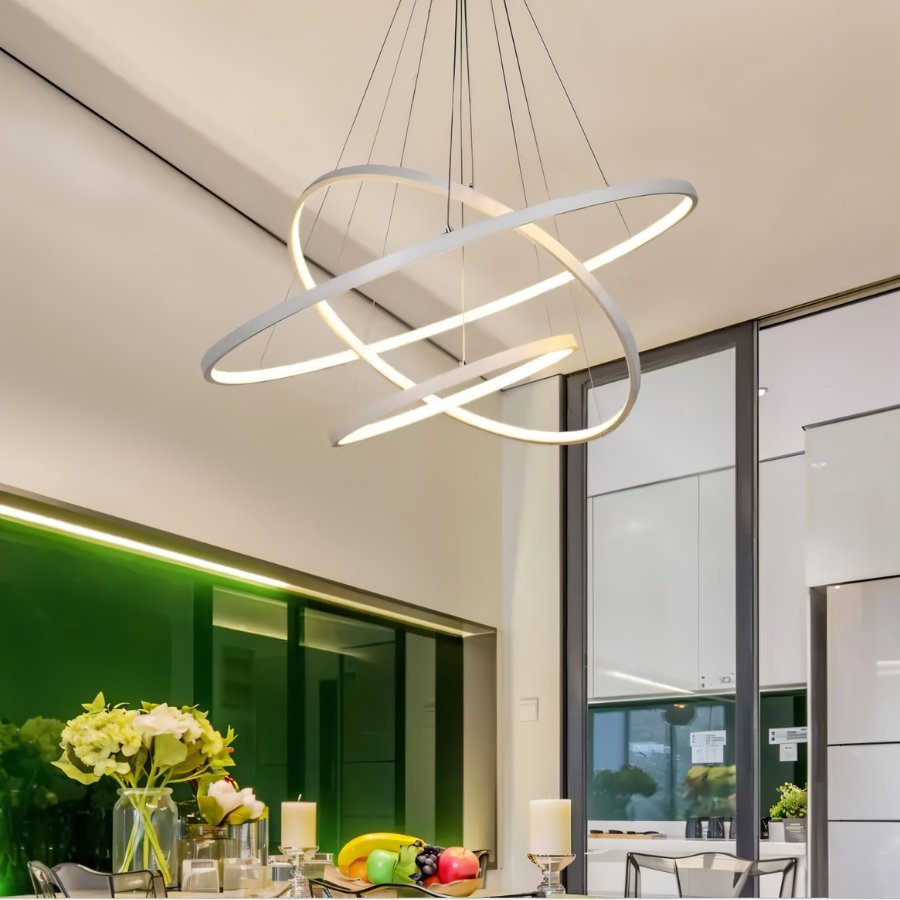 Modern Ring Chandelier Pendant Light with Adjustable Cables