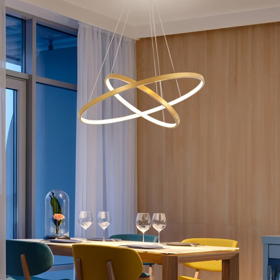 Modern Ring Chandelier Pendant Light with Adjustable Cables