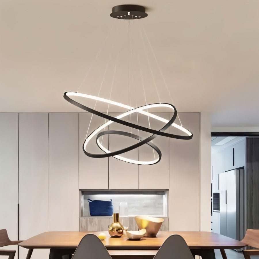 Modern Ring Chandelier Pendant Light with Adjustable Cables