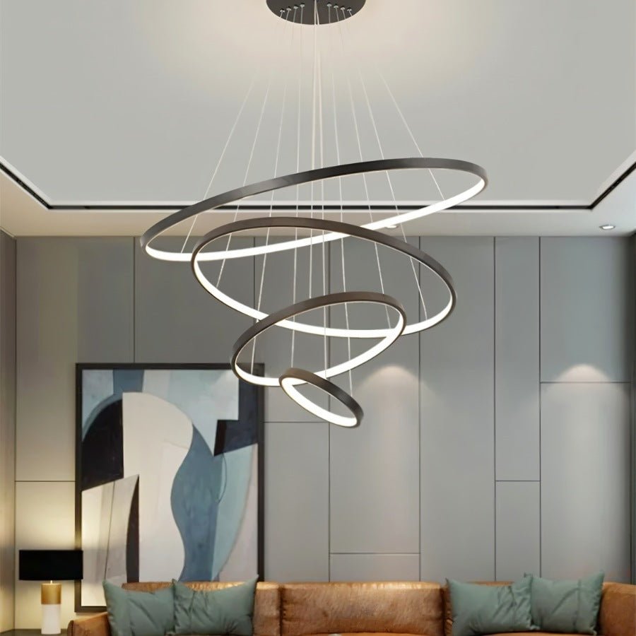 Modern Ring Chandelier Pendant Light with Adjustable Cables