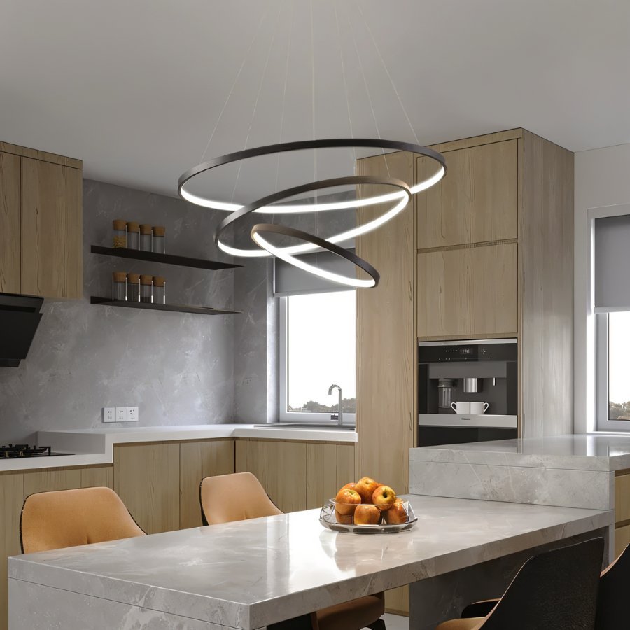 Modern Ring Chandelier Pendant Light with Adjustable Cables