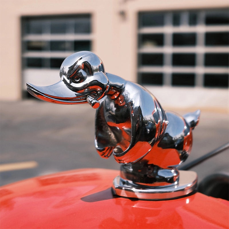 Angry Rubber Duck Hood Ornament Chrome Car and Truck Emblem