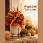 Artificial Fall Floral Garden Stake Arrangement with Metal Stand for Porch