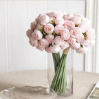 Artificial Silk Peony Bouquet with Realistic Blooms for Vases and Weddings