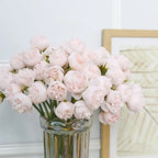 Artificial Silk Peony Bouquet with Realistic Blooms for Vases and Weddings