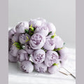 Artificial Silk Peony Bouquet with Realistic Blooms for Vases and Weddings