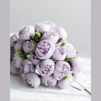 Artificial Silk Peony Bouquet with Realistic Blooms for Vases and Weddings