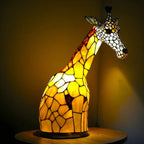 Stained Glass Animal Mosaic Table Lamp Decorative Night Light