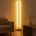 Slim Dimmable LED Light Bar Floor Lamp with Foot Switch