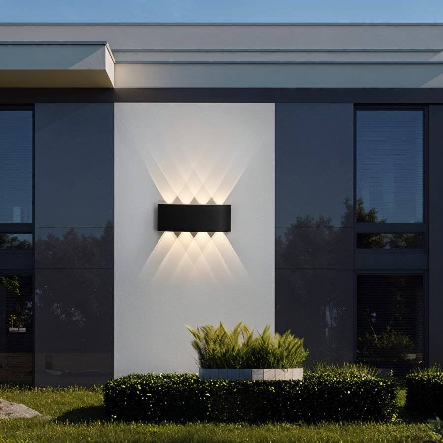 Modern Up Down Wall Sconce with Cube Shade