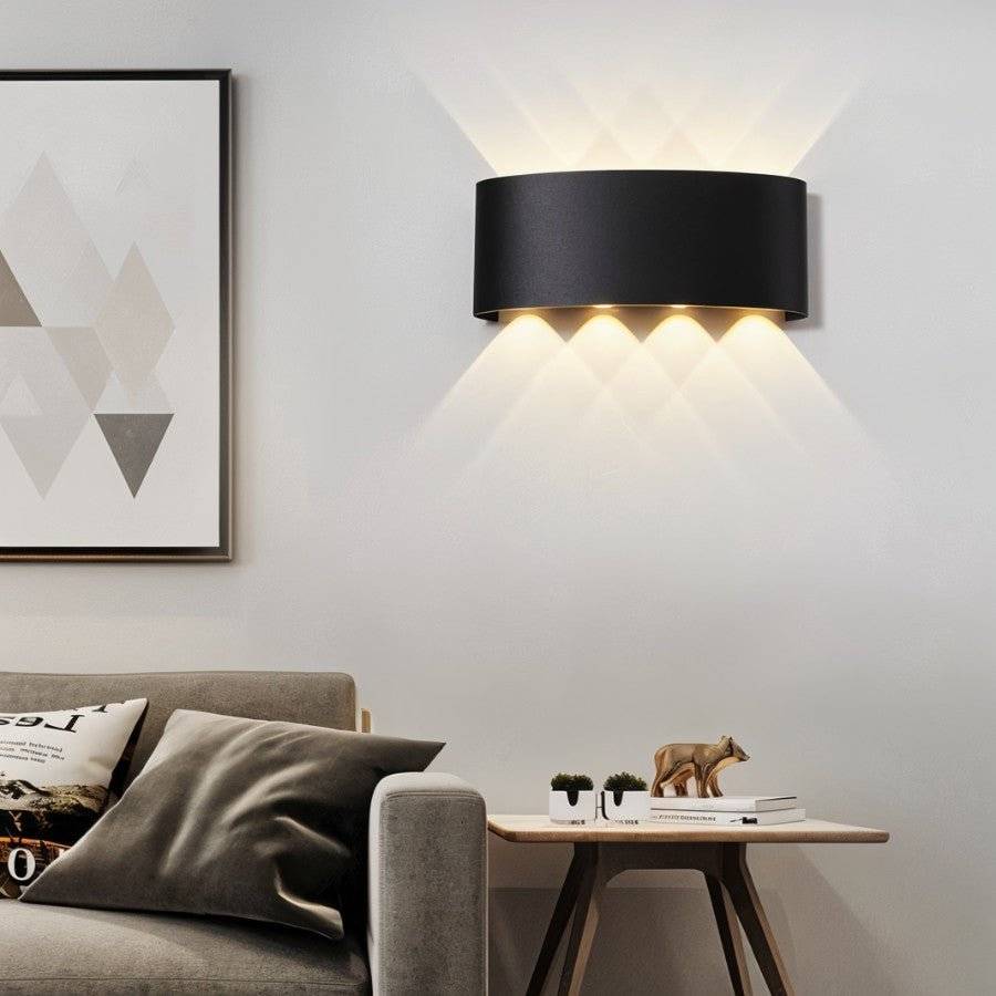 Modern Up Down Wall Sconce with Cube Shade