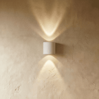 Modern Up Down Wall Sconce with Cube Shade