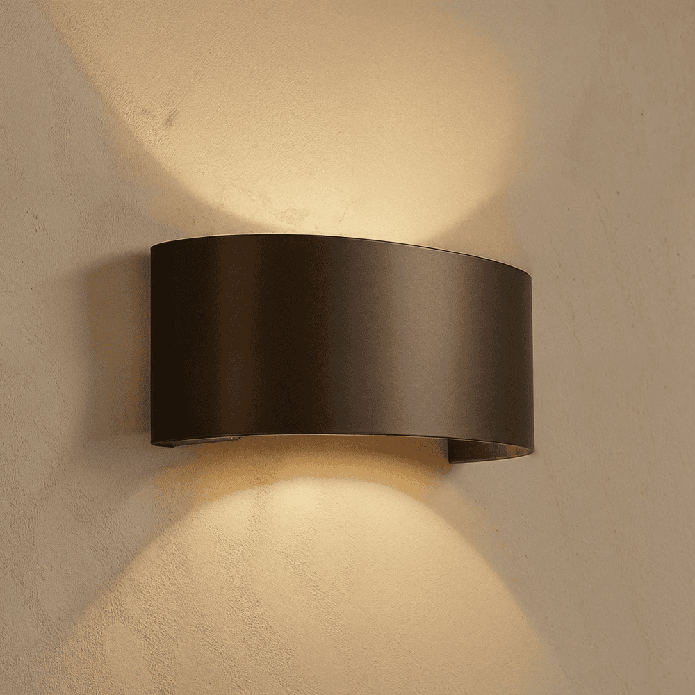 Modern Up Down Wall Sconce with Cube Shade