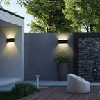 Modern Up Down Wall Sconce with Cube Shade