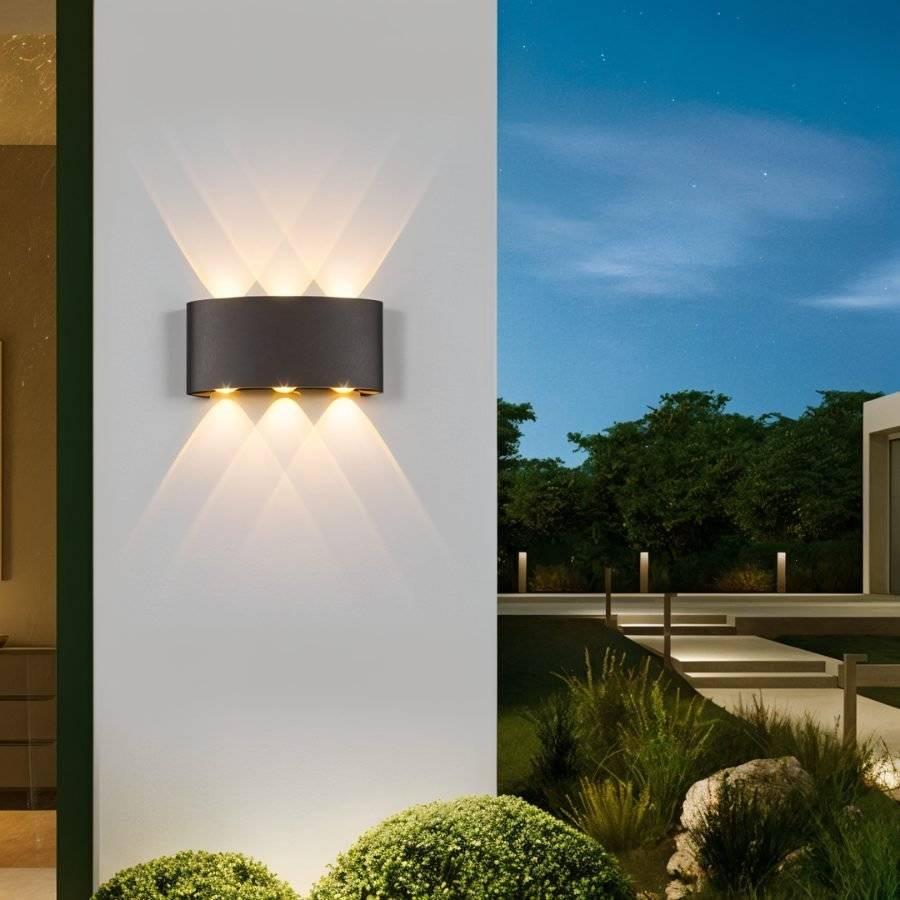 Modern Up Down Wall Sconce with Cube Shade